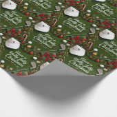 Golf Kerstmis Cadeaupapier (Hoek)