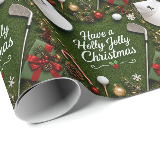 Golf Kerstmis Cadeaupapier (Rol Hoek)