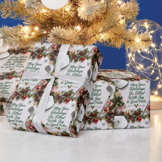 Golf Kerstmis Cadeaupapier (Feestdagen)