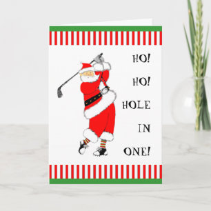 Golf Kerstmis Feestdagen Kaart