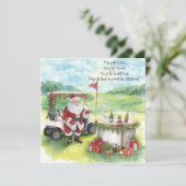 Golf Kerstmis Feestdagenkaart (Staand voorkant)