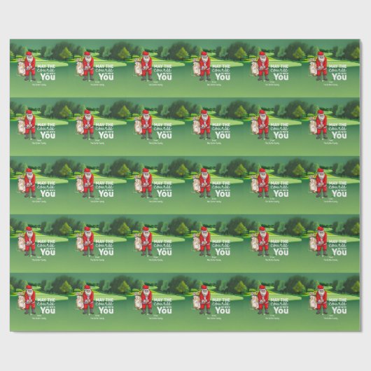 Golf Kerstmis Kerstman Moge de cursus bij u zijn Cadeaupapier (Vlak)