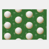 Golf Kerstmis met GOLF thema Inpakpapier Vel (Voorkant 3)