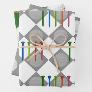 Golf Kerstmis met GOLF thema Inpakpapier Vel
