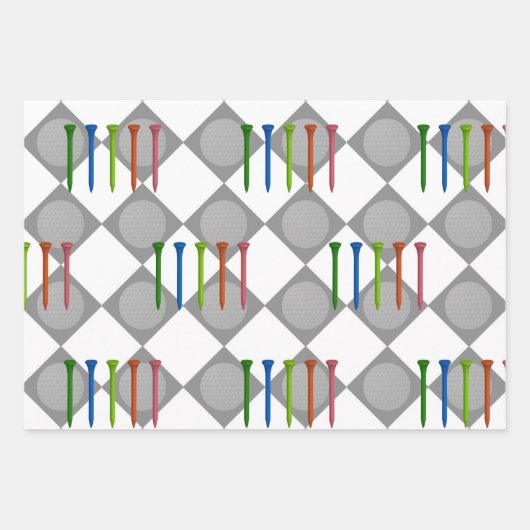 Golf Kerstmis met GOLF thema Inpakpapier Vel (Voorkant)