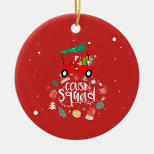 Golf Kerstmis met kerstman voor neef Squad Keramisch Ornament