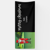 Golf Kerstmis met Sinterklaas op golfbaan Spandoek (Verticaal)