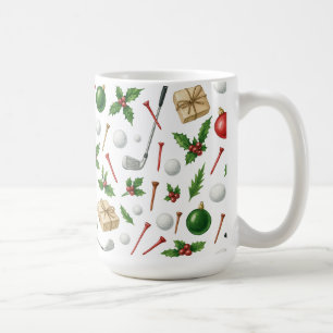 Golf Kerstmis thema met bal geschenken voor golfer Koffiemok