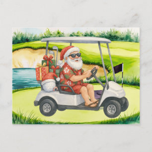 Golf Kerstmis thema met Sinterklaas Feestdagenkaart