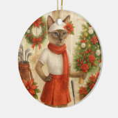 Golf Kerstmis thema voor Cat Golfer Keramisch Ornament (Links)