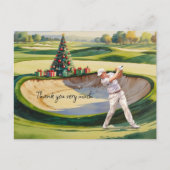 Golf Kerstmis thema voor golfer Briefkaart (Voorkant)
