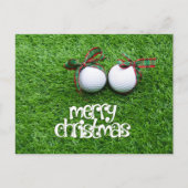 Golf Kerstmis thema voor golfer Feestdagenkaart (Voorkant)