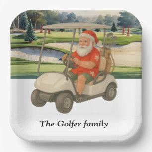 Golf Kerstmis Zomer Juli Hawaï golf themed Papieren Bordje