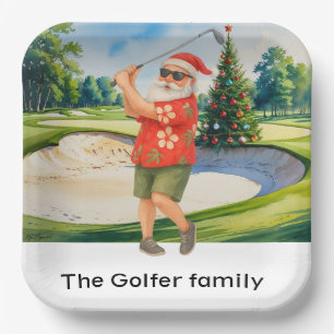 Golf Kerstmis Zomer Juli Hawaï golf themed Papieren Bordje