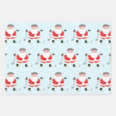 Golf-kerstpapier Inpakpapier Vel (Voorkant)