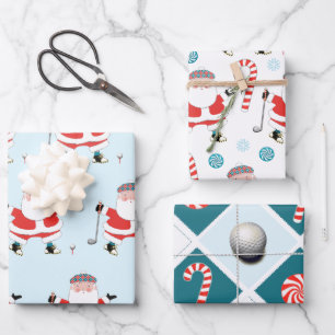 Golf-kerstpapier Inpakpapier Vel