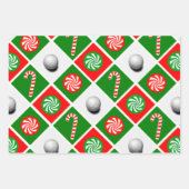 Golf-kerstpapier Inpakpapier Vel (Voorkant 3)