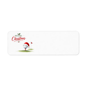 Golf Kerstthema voor golfer Etiket