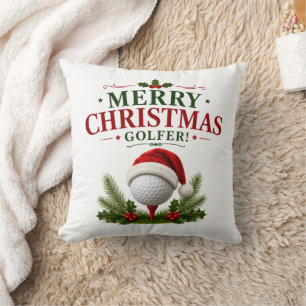 Golf Kerstthema voor golfer Kussen