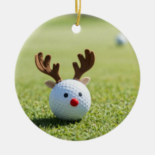 Golf Kerstthema voor Kerstmis Keramisch Ornament