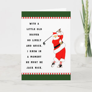 Golf kerstvakantiekaart feestdagen kaart