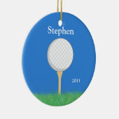 Golf-kerstversiering Keramisch Ornament (Rechts)