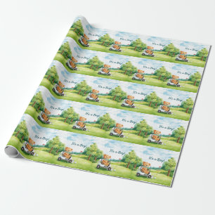 Golf Kleine Golfer Baby Jongen Shower Uitnodiging Cadeaupapier