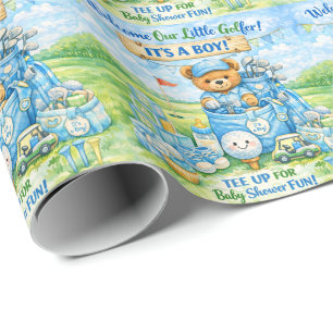 Golf Kleine Golfer Baby Shower Uitnodiging Cadeaupapier