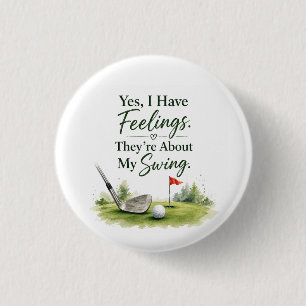 Golf Knoop Speld Sassy Golfer Humor Cadeau Ronde Button 3,2 Cm
