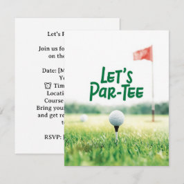 Golf Kom op Par-Tee Feest Uitnodiging Briefkaart