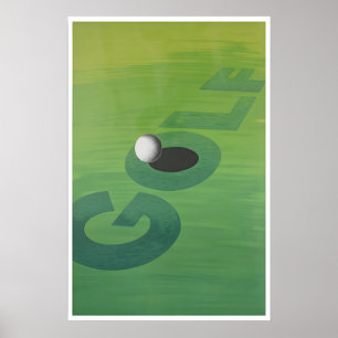 Golf Kunst Sportposter Golfer Print Kantoor