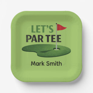 Golf Laat Ons Par Tee Servetten   Golf Verjaardags Papieren Bordje