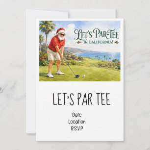 Golf Laatste Par tee kerstfeest California Kaart