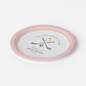 Golf "Laatste swing voor de ring" Vrijgezellenfees Papieren Bordje (Gekanteld)