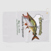 Golf Lac sur mesure/Date Wisconsin Muskie Serviette de  (Horizontal)