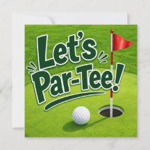Golf Laten we een Par-Tee-feestje houden op de Put