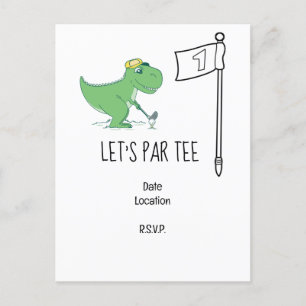 Golf Laten we op de eerste verjaardag van Par tee Briefkaart