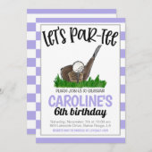 Golf Laten we Par-t-shirt verjaardagsuitnodiging Kaart (Voorkant / Achterkant)