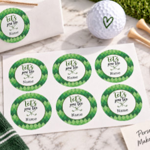 Golf Laten we Par Tee doen voor Golfer Feestje Ronde Sticker
