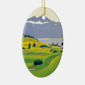 Golf Lausanne City-meer Zwitserland Keramisch Ornament (Rechts)