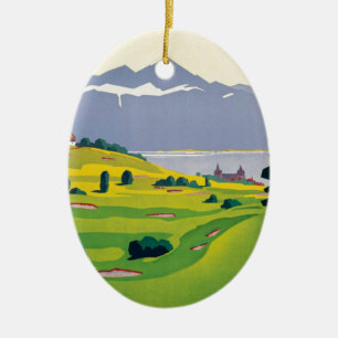  Golf Lausanne City-meer Zwitserland Keramisch Ornament