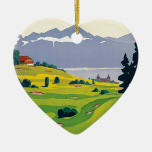 Golf Lausanne City-meer Zwitserland Keramisch Ornament