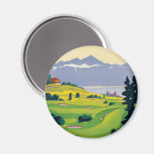 Golf Lausanne City-meer Zwitserland Magneet (Voorkant / Achterkant)