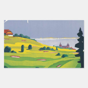 Golf Lausanne City-meer Zwitserland Rechthoekige Sticker