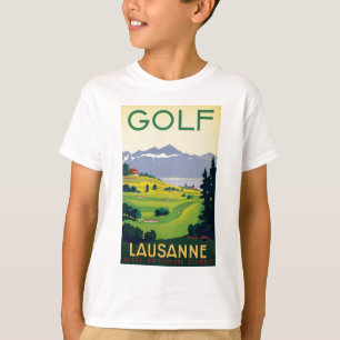 Golf Lausanne City-meer Zwitserland T-shirt