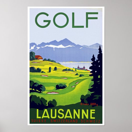 Golf ~ Lausanne Poster (Voorkant)