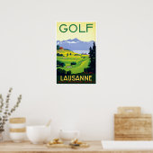  Golf Lausanne Zwitserland Reis Poster (Keuken)