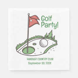 Golf League Party Napkin Servet