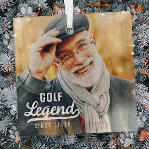 Golf Legend sinds geboorte Funny Modern  Glas Ornament
