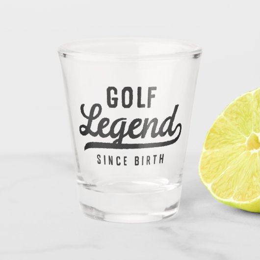 Golf Legend sinds geboorte Funny Modern  Shot Glas (Voorkant)